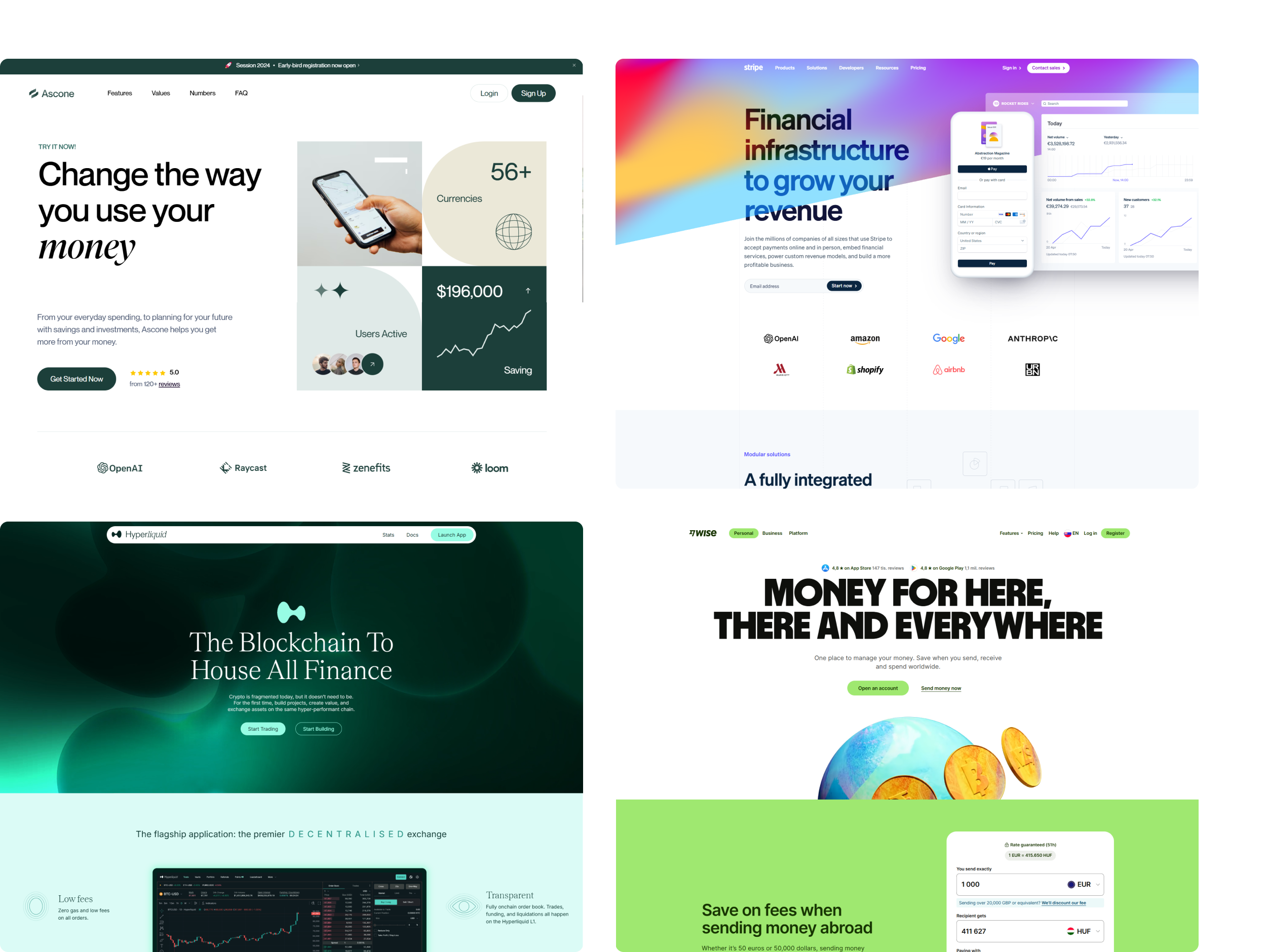 web design for fintech