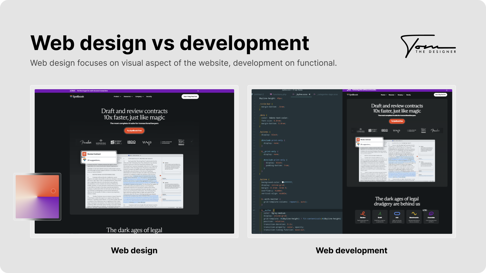 web design vs web development